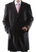 Men's Single Breasted Charcoal coat