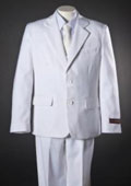 2 Button White Suit