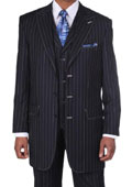 Mens Classic Pinstripe Suit