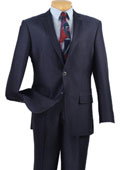 Single Breasted 2 Buttons Navy Blue Suit