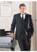  Pinstriped Tuxedo Suit