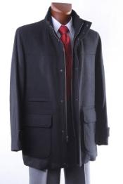 3/4 Length Zippered Winter Coat