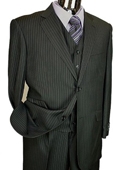 Black pinstripe suit