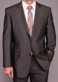 Men's Dark Gray Shiny 2-button Suit