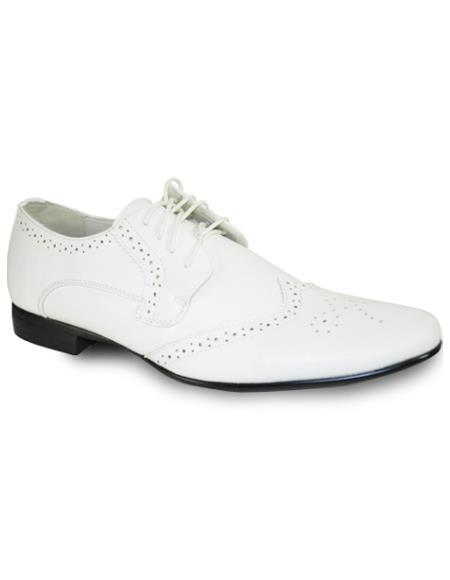  Men Plain Toe Dress  White Shoe