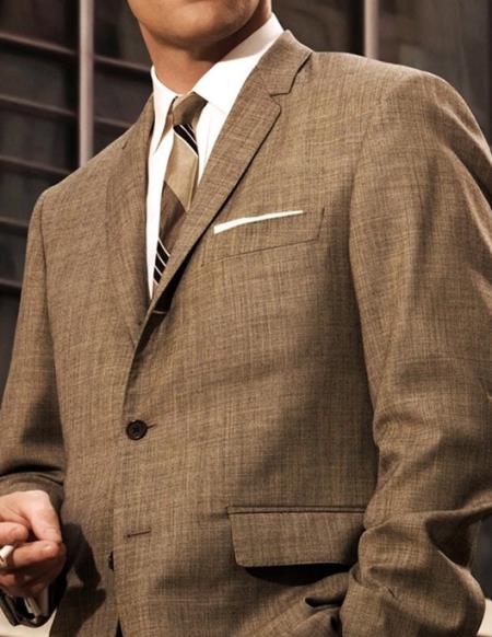  men's Don Draper Light Grey Suit Costume