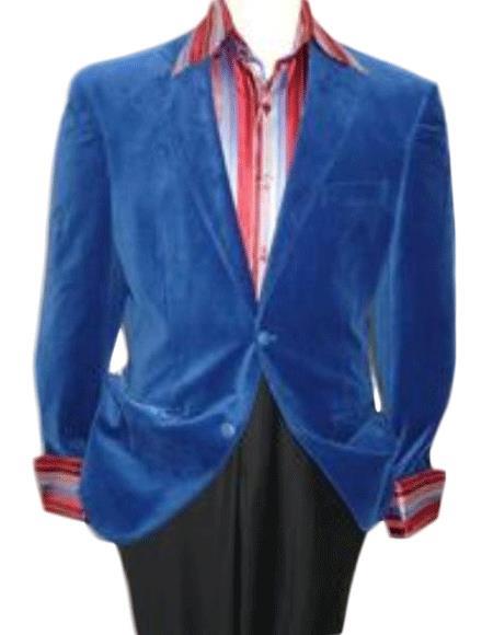  men's Dress Sale Jacket Royal Blue Velvet Cheap Priced Unique Fashion Designer Velour men's Blazer Jacket 