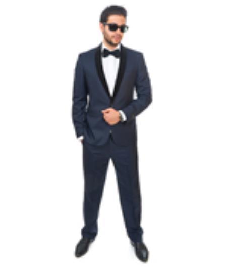  Velour men's Blazer Jacket Men's Slim Fit 1 Button Shawl Velvet Lapel Suit or Dark Navy Blue 