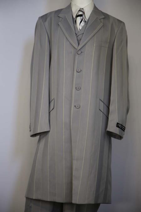 Mens Two Flap Front Pockets Zoot Suit