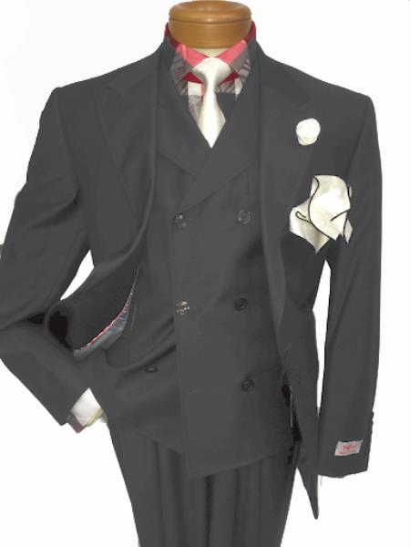  men's Two Button Single Breasted Notch Lapel Light Grey Suit