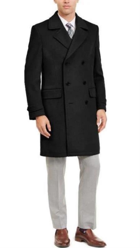 Wool And Cashmere Peacoat - Three Quarter Overcoat