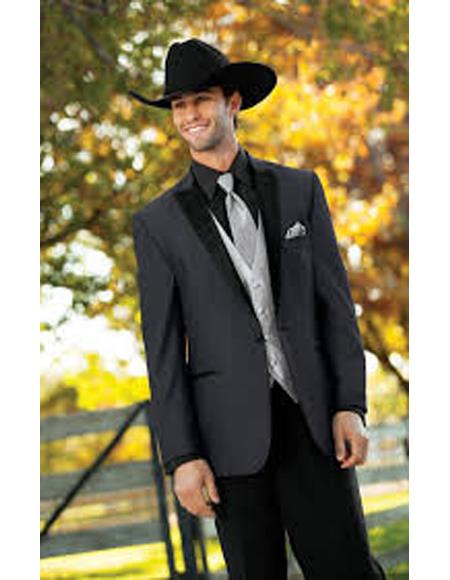  Cowboy Wedding Suit - Western Tuxedo Included Vest and Pants and Tie