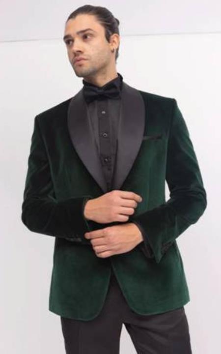 2 Button Green Suit, Forest Green Tuxedo, Wedding Suit