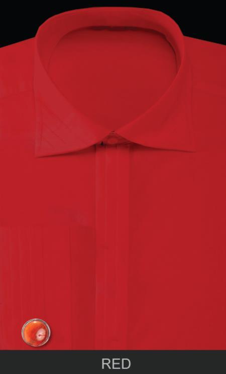 Wedding Shirts For Groom - Groomsmen Dress Dark Red Shirt