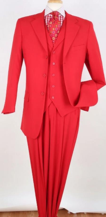 Cheap Plus Size Mens Red Suit For Big Men Online - Big and Tall Sizes