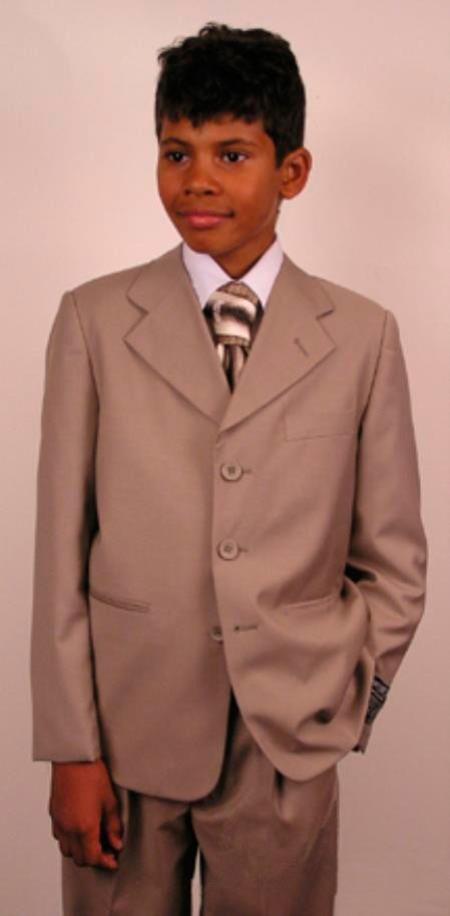  Superior fabric 150's Italian Superior fabric Man Made Fiber~rayon Tan ~ Beige Suit Prefect Wedding Attire