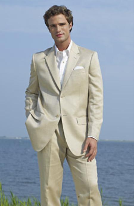 Light Tan Linen suit | Lightweight Sand tuxedo