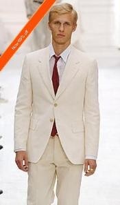  Wedding Suits For Men For Sale 2-Button Ivory Off White Jacket and Pants - Mens Cream Suit - Cream Wedding suit