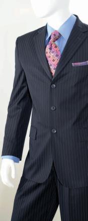  2 Piece Large Man ~ Plus Size Classic - Pinstripe Big And Tall men's Suits 