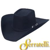  Serratelli Hat Company_3x Western Felt Western Hat - Dark color black 