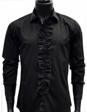  Prom ~ Wedding Groomsmen Tuxedo classic Black Ruffled Groomsmen Vest Dress 100% Cotton