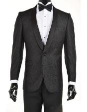  Black Velvet Paisley Suit Jacket men's Blazer Patterned Tuxedo Sport Coat Dinner Jacket