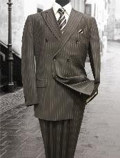  Breasted 1920s Gangster Pinstripe