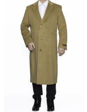  Overcoat Long men's Dress Topcoat -  Winter coat 4XL 5XL 6XL Camel Big and Tall Large Man ~ Plus Size Three Button