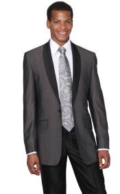  Dark Charcoal Prom ~ Wedding Groomsmen 2020 Masculine color Shawl Collar Slim Fit Dinner Jacket Grey Tuxedo