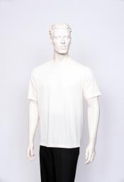  Sleeve Cream T-Shirt Ribbed