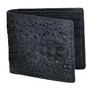  Wallet ~ billetera ~ CARTERAS Dark color black Genuine crocodile skin Card Holder Wallet 