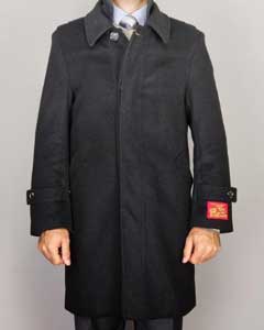  Dark color black Wool/ Blend Modern OverCoat | Winter men's Topcoat Sale - Mens Overcoat