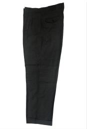  Dark Grey Mini Checker Wide Leg Slacks ~ Dress Pants Patter 