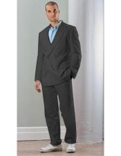  Linen Beach Wedding outfit men's Double Breasted Suit Jacket Black Blazer With Pants