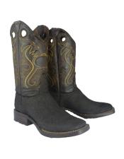  Cafe Bota Rodeo Botines Para Hombre Forrada Yute Cheap Priced For Sale Online Mexican Cowboy Boot For Men