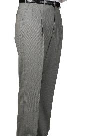 Mens Pleated Dress Pants Dark color black/White Somerset Pleated creased Trouser 