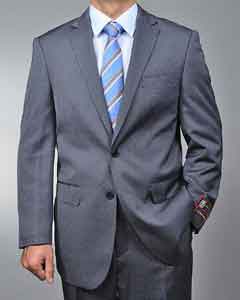 Grey Teakweave 2-button Cheap Priced Fitted Tapered cut Suit 