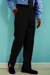  PA-100 Dark color black crafted professionally italian fabric Flat Front Wool fabric Dress Pants Hand Made Relax Fit 