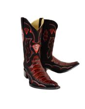  Bota Vaquera Hombre Piel Coco Panza Botines Para Hombre Imitacion Rojo Mexican Cowboy Boot For Men Cheap Priced For Sale Online
