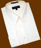  Basic Solid Plain Cream Ivory Cotton Blend Dress Cheap Fashion Clearance Groomsmen Shirts Sale Online For Men With Convertible Cuffs 