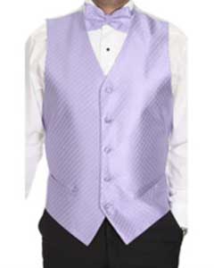  Lavender Patterned 4-Piece Wedding - men's Vest For Groom and Groomsmen Combo Big and Tall  Large Man ~ Plus Size Suits