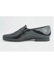  Leather Perfect Sole Slip On Formal Black Genuine Patent men's Prom Shoe - men's Shiny Shoe