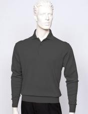 ID#DB20946 Black Long Sleeve Silk/Cotton Fine Gauge Knitwear