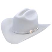  Authentic Los altos Hats-Joan Style Felt Western Hat - Gray 