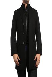  Mens Black Overcoat