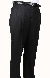  65% Man Made Fiber Dark color black SomersetDouble- Pleated creased Slaks / Dress Pants Trouser 