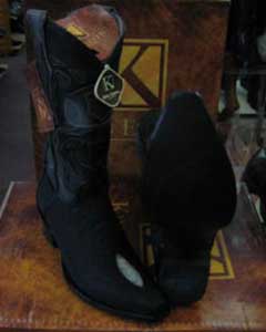  Genunie mantarraya stingray Snip Toe western Formal Shoes For Men Dark color black Dress Cowboy King Exotic Boots Cheap Priced For Sale Online