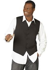  Men's Black V-Neck Tailored 5 Button Down Groomsmen Vest ~ Waistcoat ~ Waist coat
