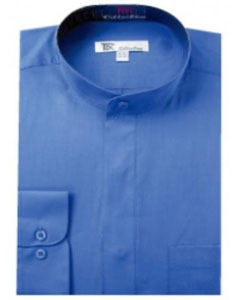  Online Indian Wedding Outfits ~ Mandarin ~ Nehru Collar Jacket Collarless Style Dress Shirts Blue 