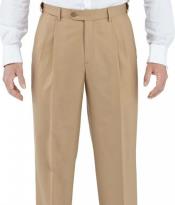  Winthrop & Chruch Wool fabric Pleated creased Dress Pants Camel 